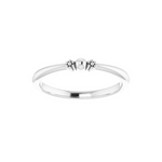 Stackable Beaded Ring with Flower Accents