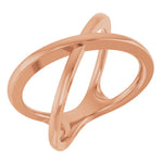 14K Gold Criss-Cross Ring