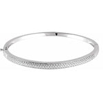 Natural Diamond Pavé Set Bangle Bracelet