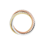 3 Band Rolling Diamond Anniversary Band