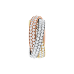 3 Band Rolling Diamond Anniversary Band