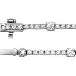 4Ct Lab-Grown Tennis Necklace