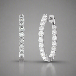 Lab-Grown Diamond Inside-Outside Hoops