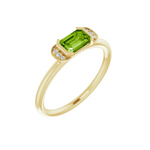 Gemstone & Natural Diamond Stackable Ring