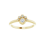 Stackable Bezel Set Natural Diamond Ring