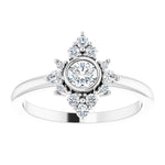 Bezel Set Diamond Fashion Ring