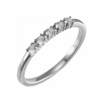 Natural Cabochon Stackable Ring