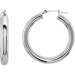 Round Tube Hoop Earrings