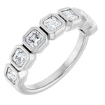 Asscher Cut Lab-Grown Diamond Anniversary Band