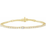 Lab Grown Diamond Line Bracelet with Stationed Larger Diamonds