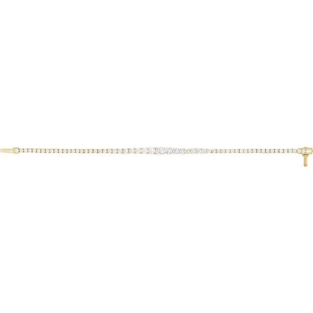 Lab Grown Diamond Tapering Line Bracelet