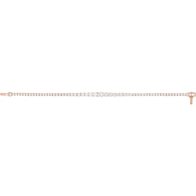 Lab Grown Diamond Tapering Line Bracelet