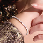 Pear Shape East-to-West Diamond Line Bracelet