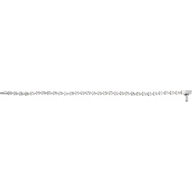 Pear Shape East-to-West Diamond Line Bracelet