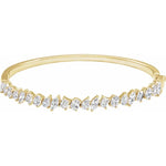Lab Grown Multi Shape Diamond Bangle Bracelet