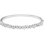 Lab Grown Multi Shape Diamond Bangle Bracelet