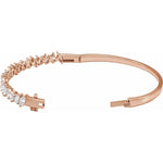 Lab Grown Multi Shape Diamond Bangle Bracelet