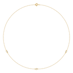 Bezel Set Diamond Station Necklace