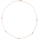 Bezel Set Diamond Station Necklace