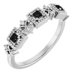 Natural Black Diamond Anniversary Band