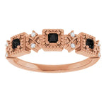 Natural Black Diamond Anniversary Band