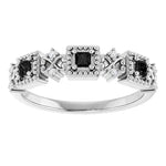 Natural Black Diamond Anniversary Band