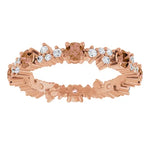 Natural Cognac & White Diamond Eternity Band