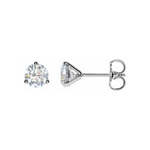 3-Prong Cocktail Lab-Grown Diamond Stud Earrings