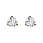 3-Prong Cocktail Lab-Grown Diamond Stud Earrings