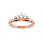 Natural Diamond Stackable Crown Ring