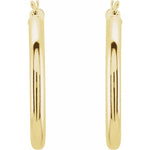 Round Tube Hoop Earrings