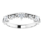Natural Heart Shape Diamond Anniversary Band