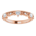 Natural Heart Shape Diamond Anniversary Band