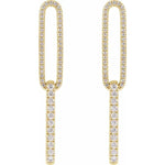 1/2 CTW Lab-Grown Diamond Elongated Link Earrings