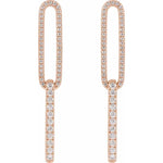 1/2 CTW Lab-Grown Diamond Elongated Link Earrings