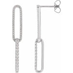 1/2 CTW Lab-Grown Diamond Elongated Link Earrings