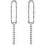 1/2 CTW Lab-Grown Diamond Elongated Link Earrings