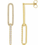 1/2 CTW Lab-Grown Diamond Elongated Link Earrings