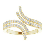 Natural Diamond Bypass Ring