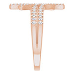 Natural Diamond Bypass Ring