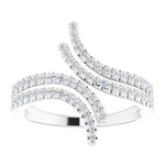 Natural Diamond Bypass Ring