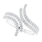 Natural Diamond Bypass Ring