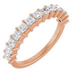 Classic Princess Cut Natural Diamond Anniversary Band