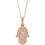 Diamond Hamsa Necklace