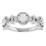 Round Natural Diamond Anniversary Band