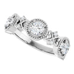 Round Natural Diamond Anniversary Band