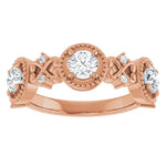 Round Natural Diamond Anniversary Band