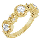 Round Natural Diamond Anniversary Band