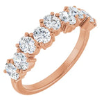 Up-Down Oval Lab-Grown Diamond Anniversary Band