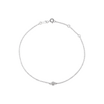 Sterling Silver Natural White Sapphire Bracelet